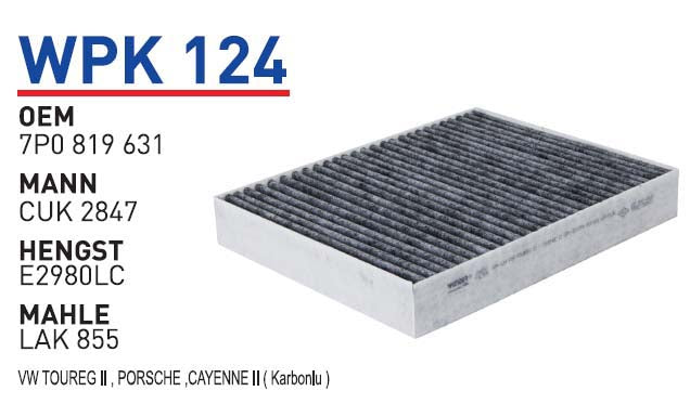 CAYENNE 10> TOUAREG 10> Antibakteriyel Polen Filtresi 7P0819631