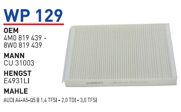 A4 / A4Q 16> A5 Q5 17> Polen Filtresi 8W0819439