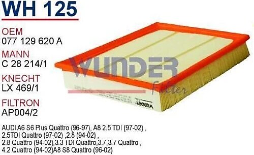 Hava Fıltresı Kutulu Audı A8 2.5Tdı 95 > 077129620A